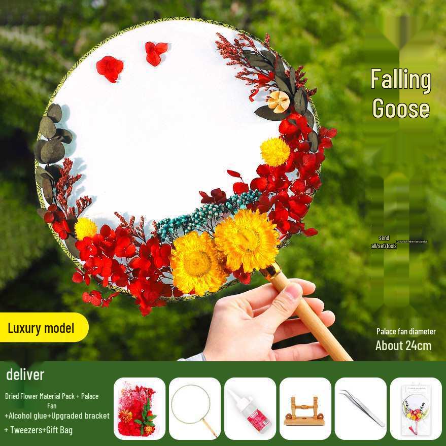 Dried Flower Fan DIY Kit for International Women's Day - Team Building & Handmade Gift
