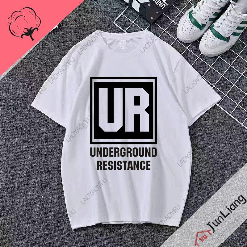 Ropa Unisex camiseta de registro de resistencia subterránea Música electrónica de baile de Detroit Ropa Ureadem Harajuku delantera y trasera