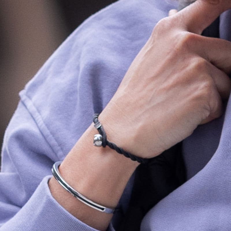 PIG & HEN (Women's) Easy Ed Bracelet - Black X Silver