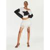 Decodediva Design Sense Irregular Pleated Bow Short dress Sweet and Spicy Ballet Style A Word Ribbon Skirt