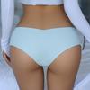 TERMEZY Women's Sexy Seamless Briefs One-Piece Solid Color Thin Underwear & Ice Silk Letter Printed Briefs