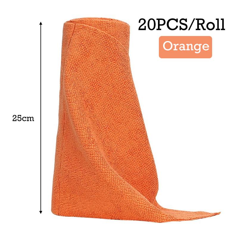 20PCS/Roll Microfiber Kitchen Towel Absorbent Cleaning Rag for Wash Bowl Dish Kitchen Clean Reusable Household Cleaning Tools