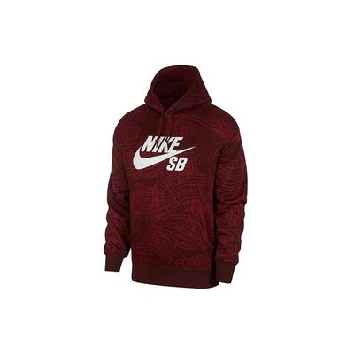 SB Skateboard Lässiger Fleece-Hoodie Pullover Herren Tops Burgunderrot CK5125-638