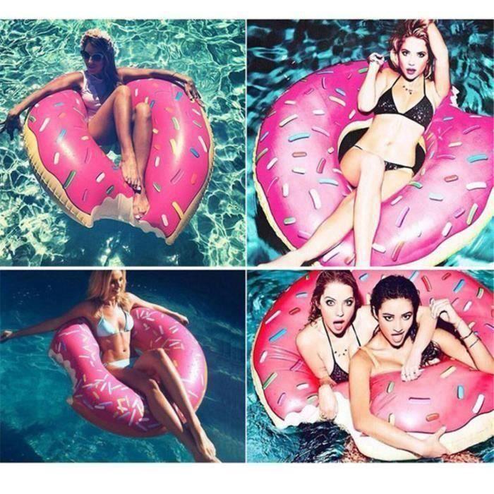 Inflatable Donut Float Swimming Ring 120cm @R7