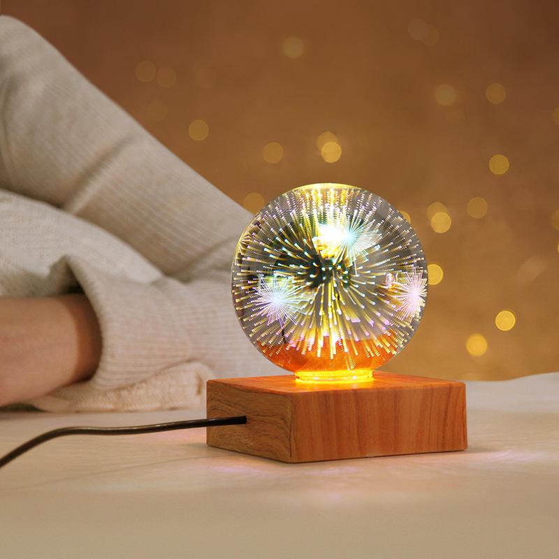 Creative Romantic Starry LED Night Light - USB Plug-In Bedroom Bedside Lamp