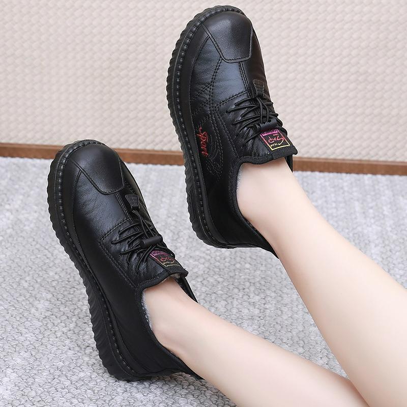 Winter Female Mother Cotton Boots Thickened and Velvet Warm Snow Boots Waterproof and Wear-resistant Lightweight Cotton Shoes Women