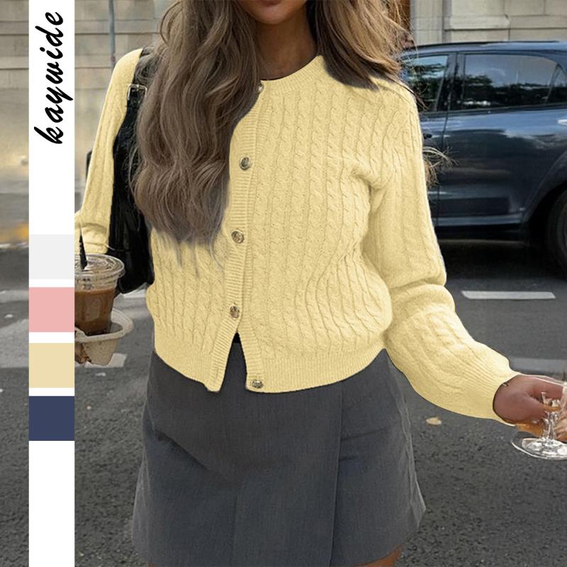 Casual Style Solid Color Long-sleeved T-shirt Sweater Women's Woolen Clothing 2025 Autumn and Winter