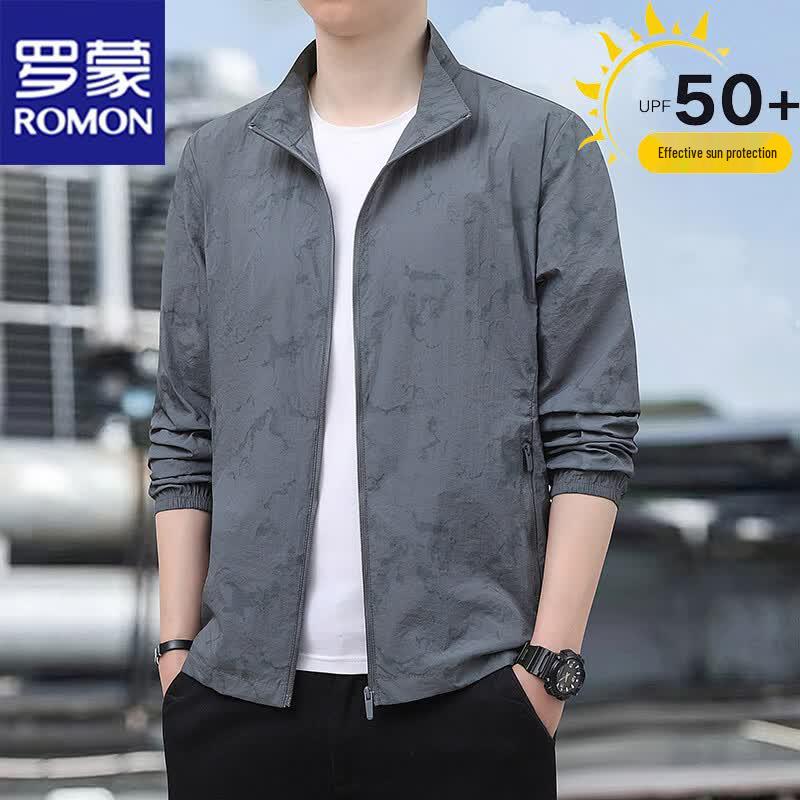 Romon Men s Stand-Collar Lightweight Sun Protection Jacket XL