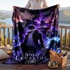 Warm Flannel Throw Blanket,Solo Leveling Lightweight Cozy Blanket For Bed Sofa And Daily Use