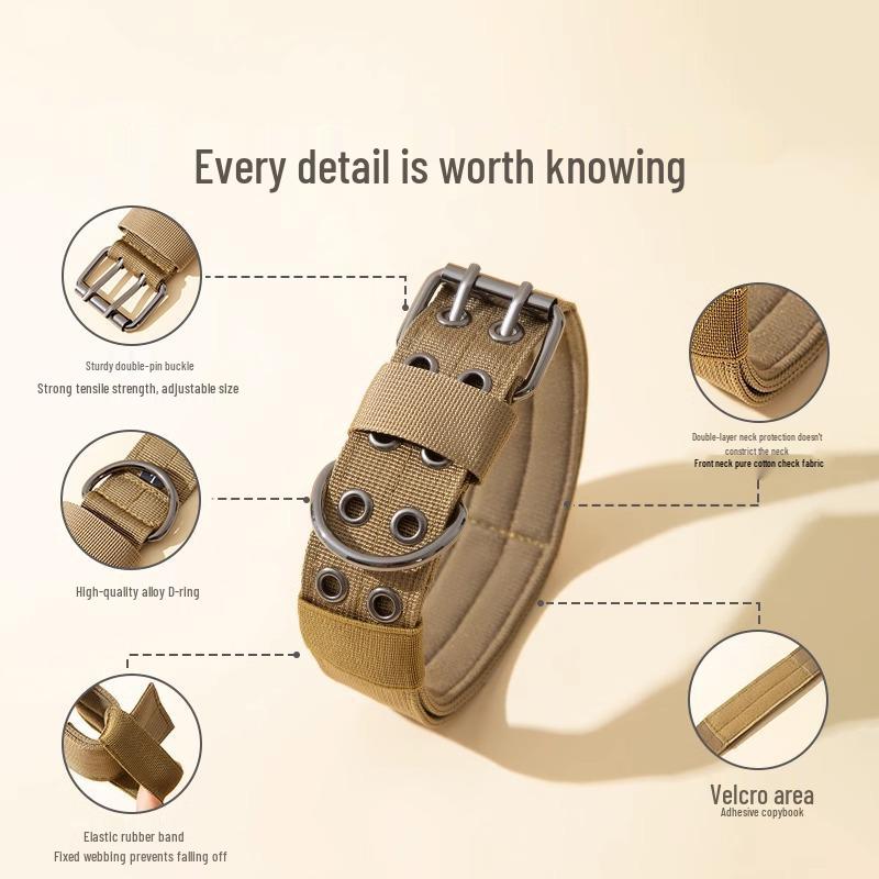 Outdoor Tactical Nylon Dog Collar with Liftable Handle