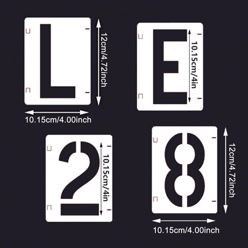 Letter Template Set Lightweight Process Formwork Reusable Letter Number Stencils for Diy Art Crafts Wood Signage Cake