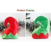 Christmas Elf Hat Adult Kids Color Matching Festive New Year Christmas Party Photo Prop Little Bell Pendant Winter Cap