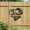 Elegant Heart Metal Wall Decor, Floral Iron Art for Wedding & Valentine's