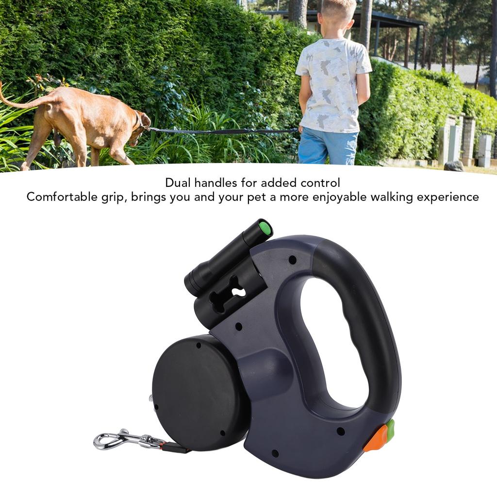 Automatic Retractable Dog Leash Comfortable Grip Increased Control Built In LED Light Dog Walking Leash for Medium Small Dogs