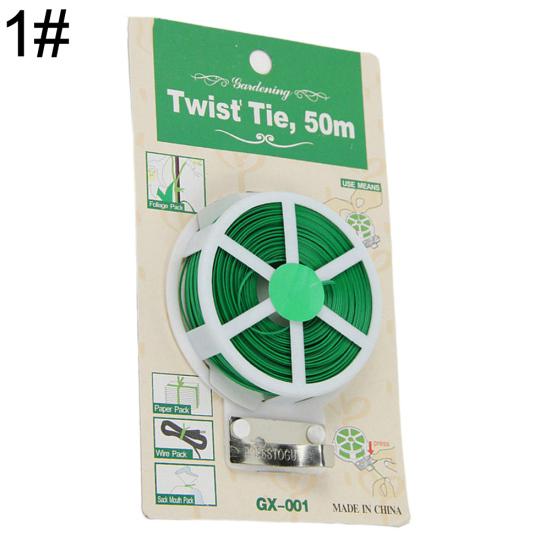 Portable Heavy Duty Plastic Coated Roll Wire Twist Ties Gardening Plant Tool