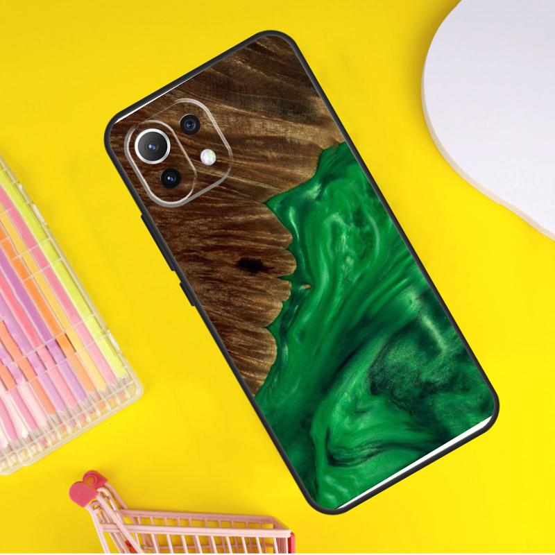 Wood Resin Traveler Cover For Xiaomi 14T Pro 11T 12T 13T 13 14 Ultra POCO X7 Pro X3 X5 F3 F5 F6 M6 X6 Pro Case