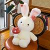 Plush Mushroom Rabbit Toy Embroidered Animal Cushion For Girls Gift Celebration