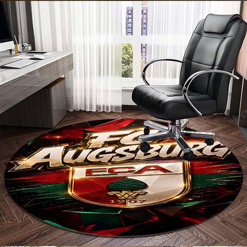 FC Augsburg Print Round Rug, Washable Floor Carpet, For Entryway Dorm Laundry Room Office Study, Home Decor Birthday Christmas Gift