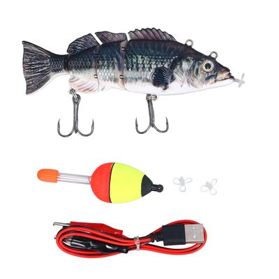 Isca de Pesca Robótica Nadadora Elétrica Recarregável USB Multi Articulada Swimbait Isca Dura Pesca