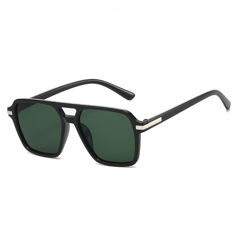 Vintage Double Bridge Sunglasses UV400 Retro Fashion Luxury Brand for Women Men Outdoor Driving Eyewear