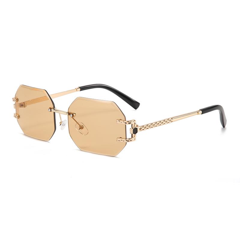 

2025 Trendy Frameless Cut-Edge Anti-UV High-End Street Style Sunglasses