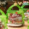 30pcs Festive Christmas Tree & Reindeer Themed Gift Bags with Resealable Zipper Durable PET Plastic for Holiday Party Favors.