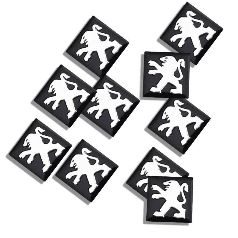 New Car Remote Key Fob Emblem Badge Radio button Sticker For Peugeot 308 408 508 RCZ 208 3008 2008 206 207 307 Car Accessories