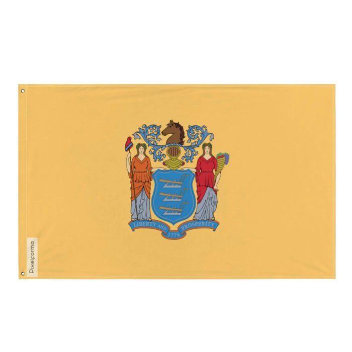 New Jersey Flag – 90 X 150 Cm – Durable Polyester – 2 Metal Grommets – Indoor / Outdoor Use – Pixelforma