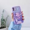 Japan Anime Landscape Phone Case For iPhone 16 11 15 12 14 Pro Max 12 13 Mini 7 8 Plus X XR XS Matte Purple Street View Cover