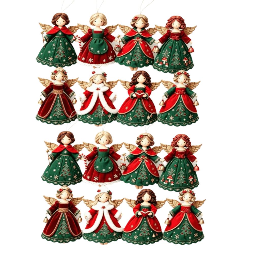 2D Flat Christmas Tree Decor Wooden Xmas Decor Christmas Hanging Thanksgiving Decoration