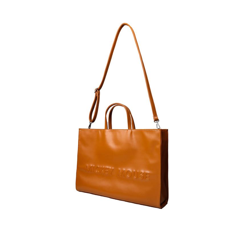

New Disney PU Tote Bag, Shopping Bag, Shoulder Bag, Handbag Regular Women s Brown/Black/Red LW-SDB-58 46.0*10.9*33.0CM