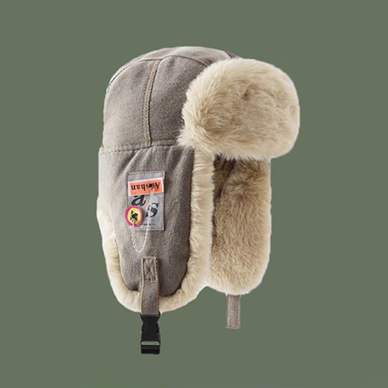 Thunderhead Cap Men's Fall and Winter Warm Cotton Cap Children's Mask Cap Plush Ear Protection Cycling Cap Europe and The United States