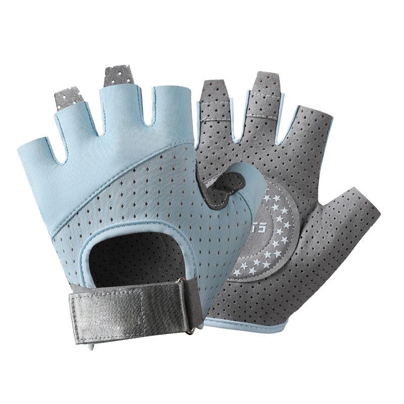 

Перчатки для тренажерного зала, перчатки для фитнеса, тяжелой атлетики, бодибилдинга, тренировок, спортивных упражнений, велоспорта, спортивные перчатки для тренировок для мужчин и женщин L небесно-голубой