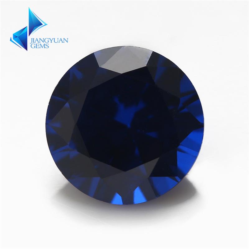 Blue Spinel, Round 1-12mm, High Temp Resistant, Non-Fading, Synthetic, Drillable, Sapphire-Like 1.0mm