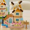 New Diy Four Seasons Windmill House Villa Christmas Street View Building Blocks Kit  Bricks Model  Toy Children