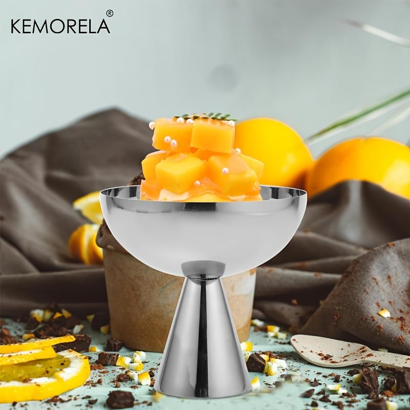 Stainless Steel Dessert Cups, Round Pudding Cups & Ice Cream Bowls for Salad Fruit, Party Wedding Restaurant Serving Set