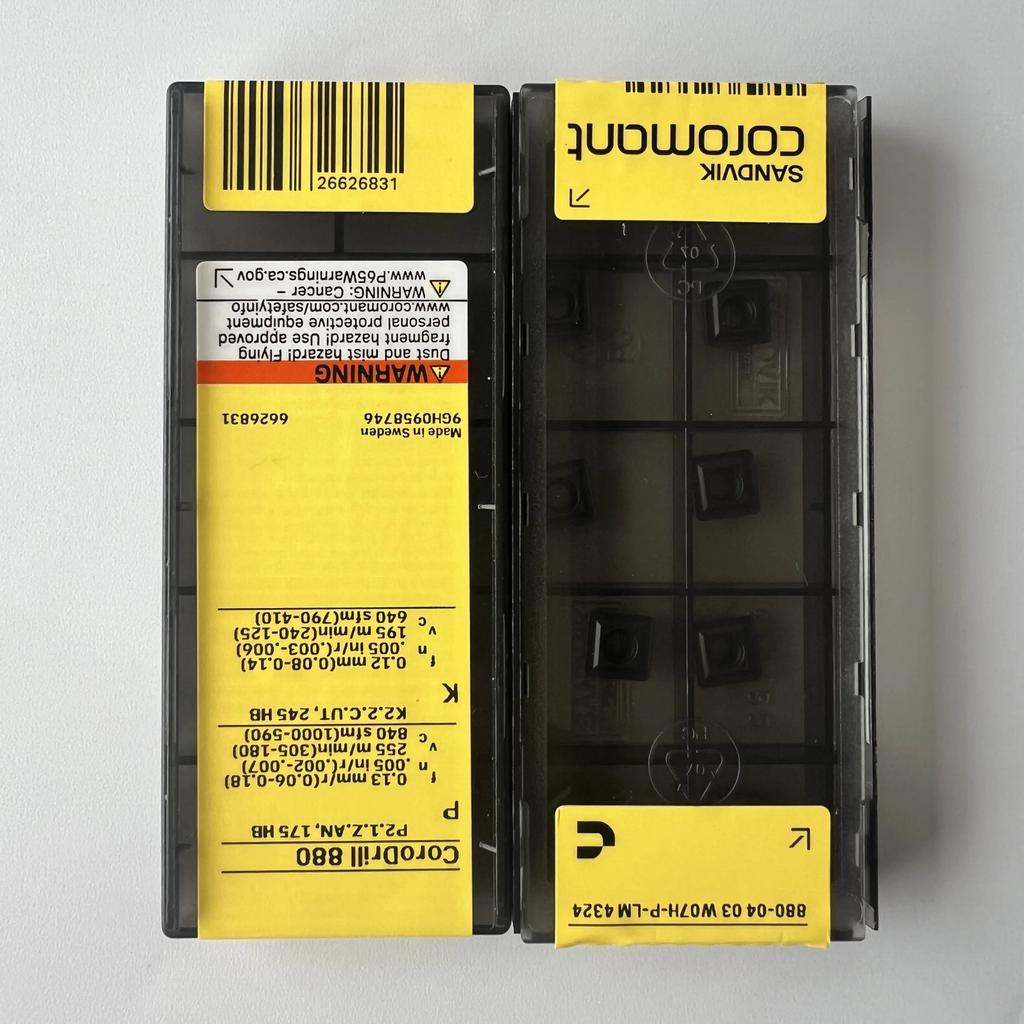 Sandvik / 880-0403W07H-P-LM 4324 /  Industrial Indexable Carbide Inserts 10 Pcs