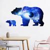 Universe Starry Sky Planet Bear Silhouette Wall Stickers Children Living Room Decoration Painting