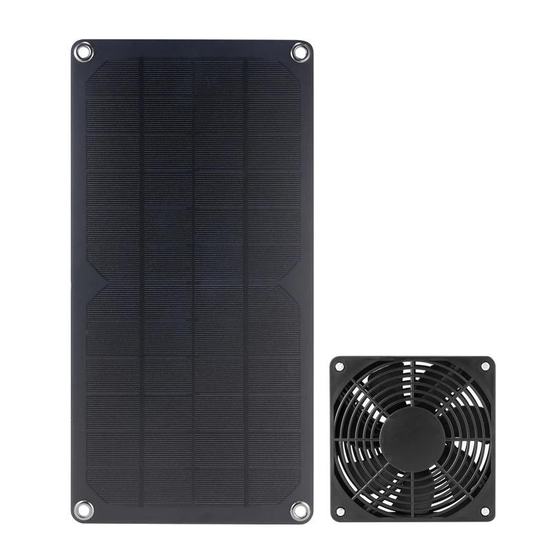 100W Solar Exhaust Fan Single/Dual/4pcs Powered Fans for Dog Chicken House Solars Panel  Air Extractor Mini Cooling Ventilator