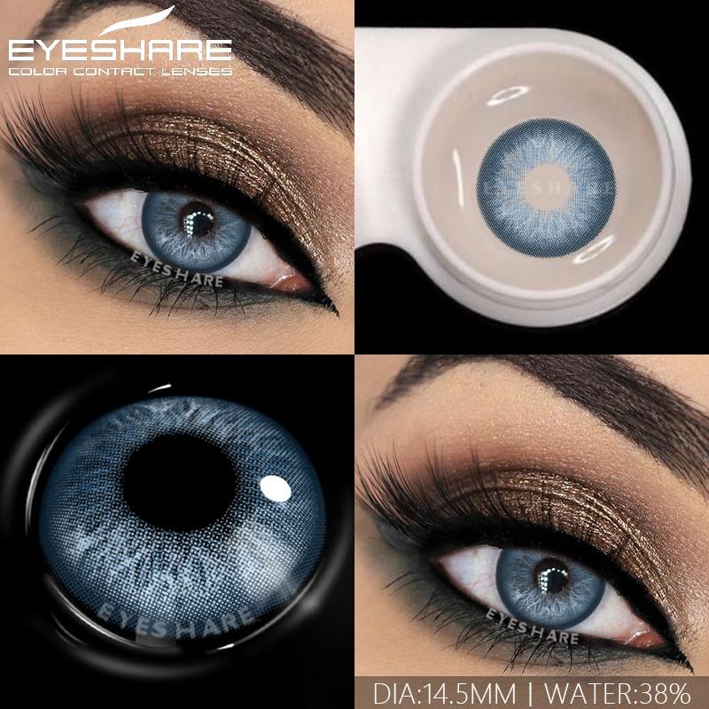 1 Par Fargede Linser for Øyne Mote Blå Øyelinser Grønne Kontakter Brune Linser Grå Pupiller Årslinser Skjønnhetssminke