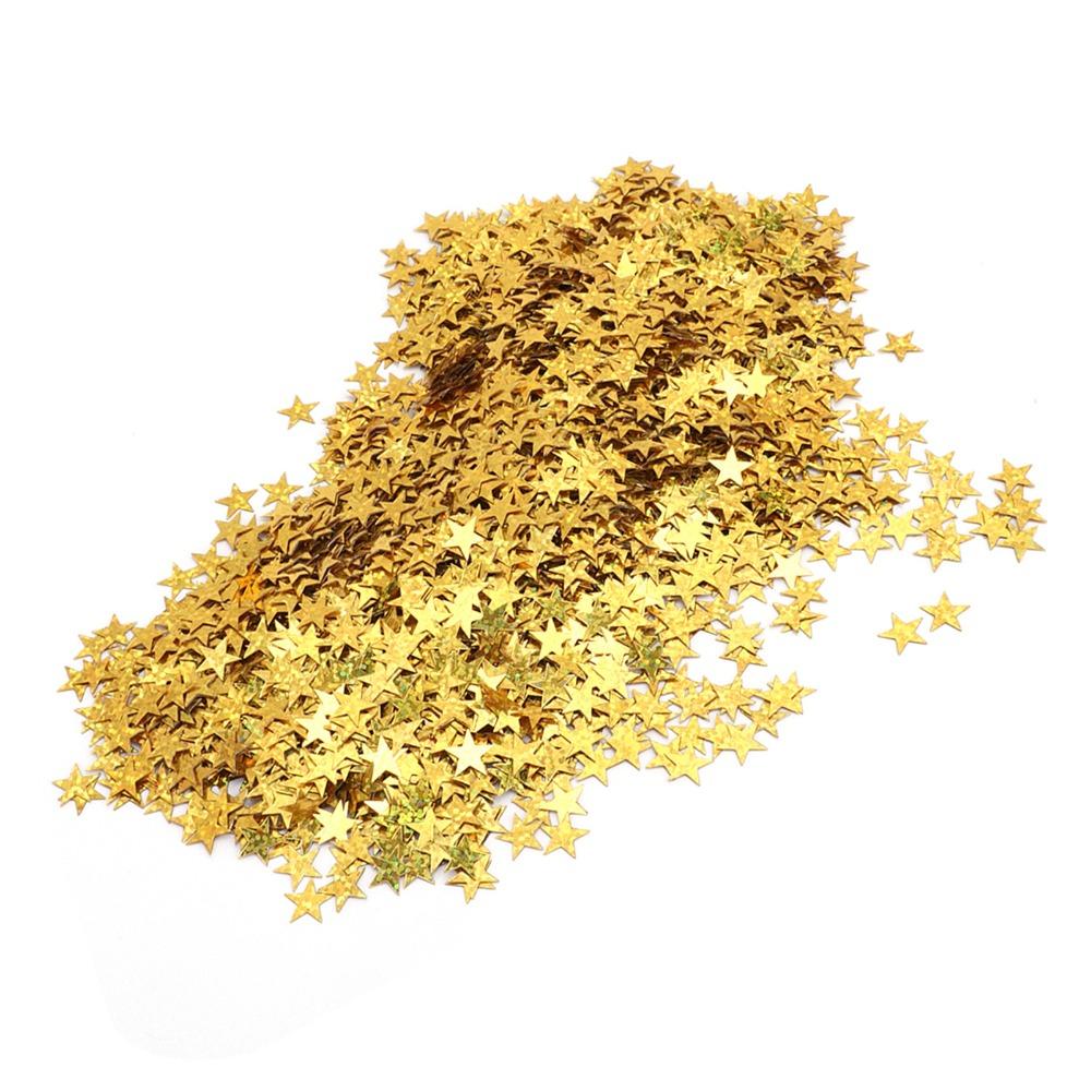 60g Shiny Gold Color Star Confetti 10mm Size Confetti Decorative beads  Party Decoration