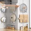 Kitchen Wall-Mounted Pot Lid and Pan Storage Rack