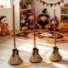 Feestelijke Sfeer Spookachtige Dansende Bezem Met Geluiden Geanimeerde Bezemsteel Halloween Feest