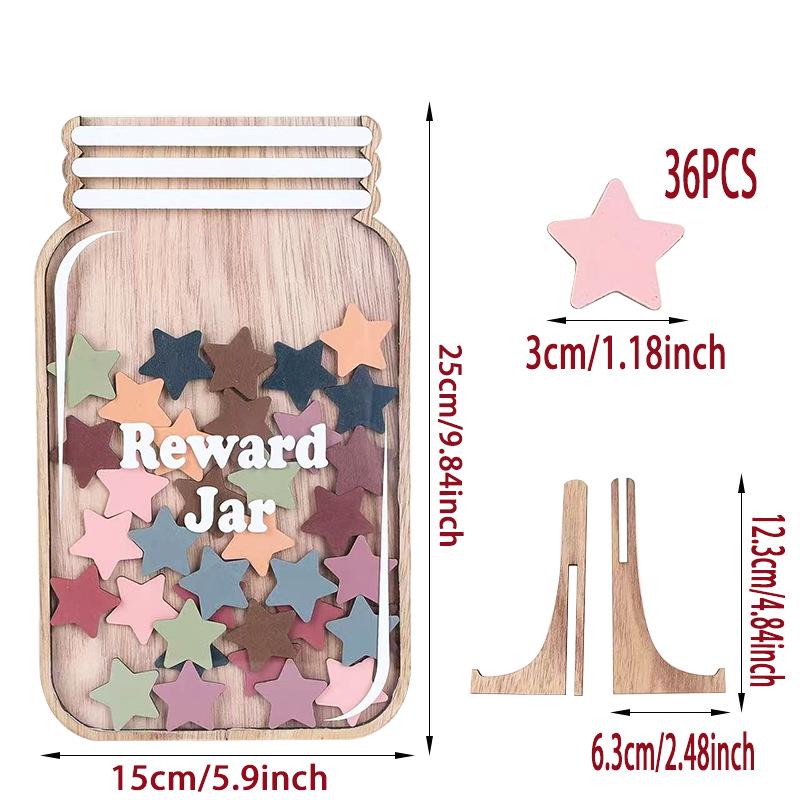 Wooden Crafts Reward and Wish Jar for Kids