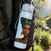 1PC African Woman Ethnic Art Portrait Print 750ml Color Plastic Sports Water Bottle Leakproof Flip Straw Lid Suitable for Sports Office Home Use