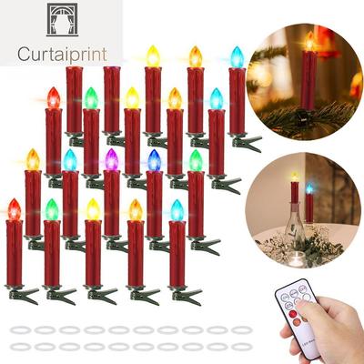 LED Candle Light with Timing, Remote Control, Colorful, Flashing, Halloween, Christmas Light,Waterproof,Home Decoration Candle