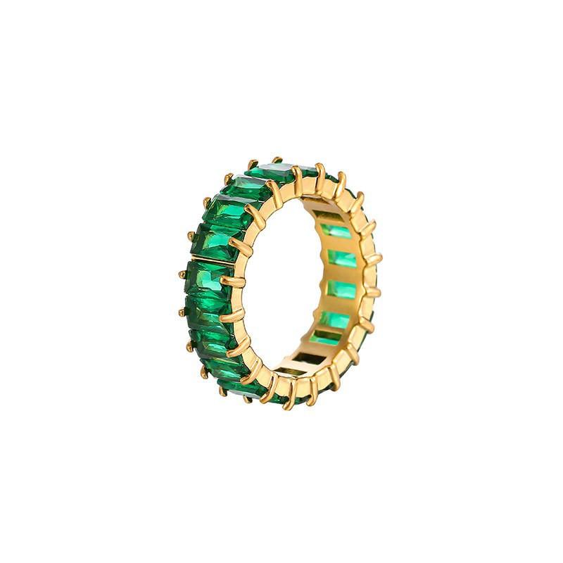 Hot Selling Titanium Steel Women Jewelry Luxury Designs 5mm Full Cubic Zirconia Engagement Rings For Men Best Friend Gifts