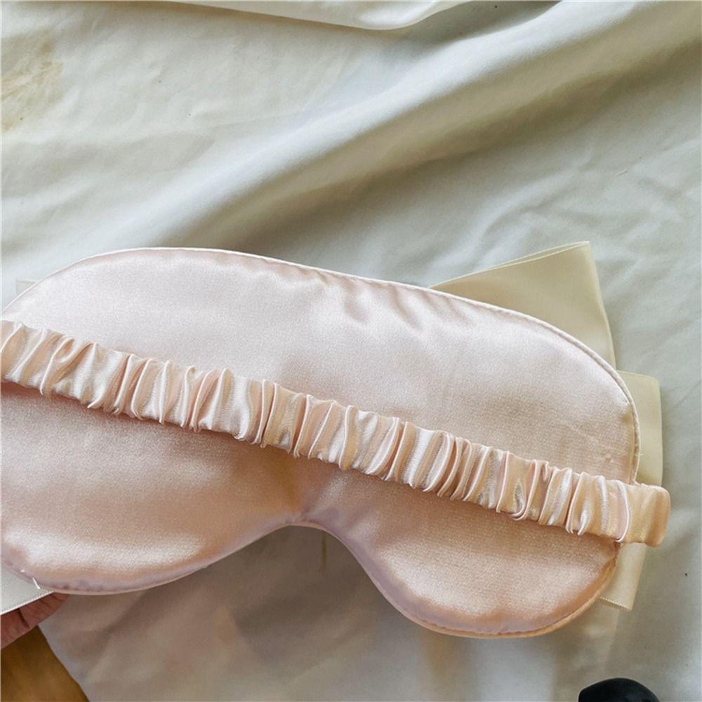 Fashion Silk Sleep Eye Mask Bow Sleeping Eye Patch Portable Shading Sleeping Mask  Travel