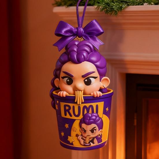 Anime K-Pop Acrylic Charm Demon Slayer Ramen Bowl Christmas Ornament Decorative