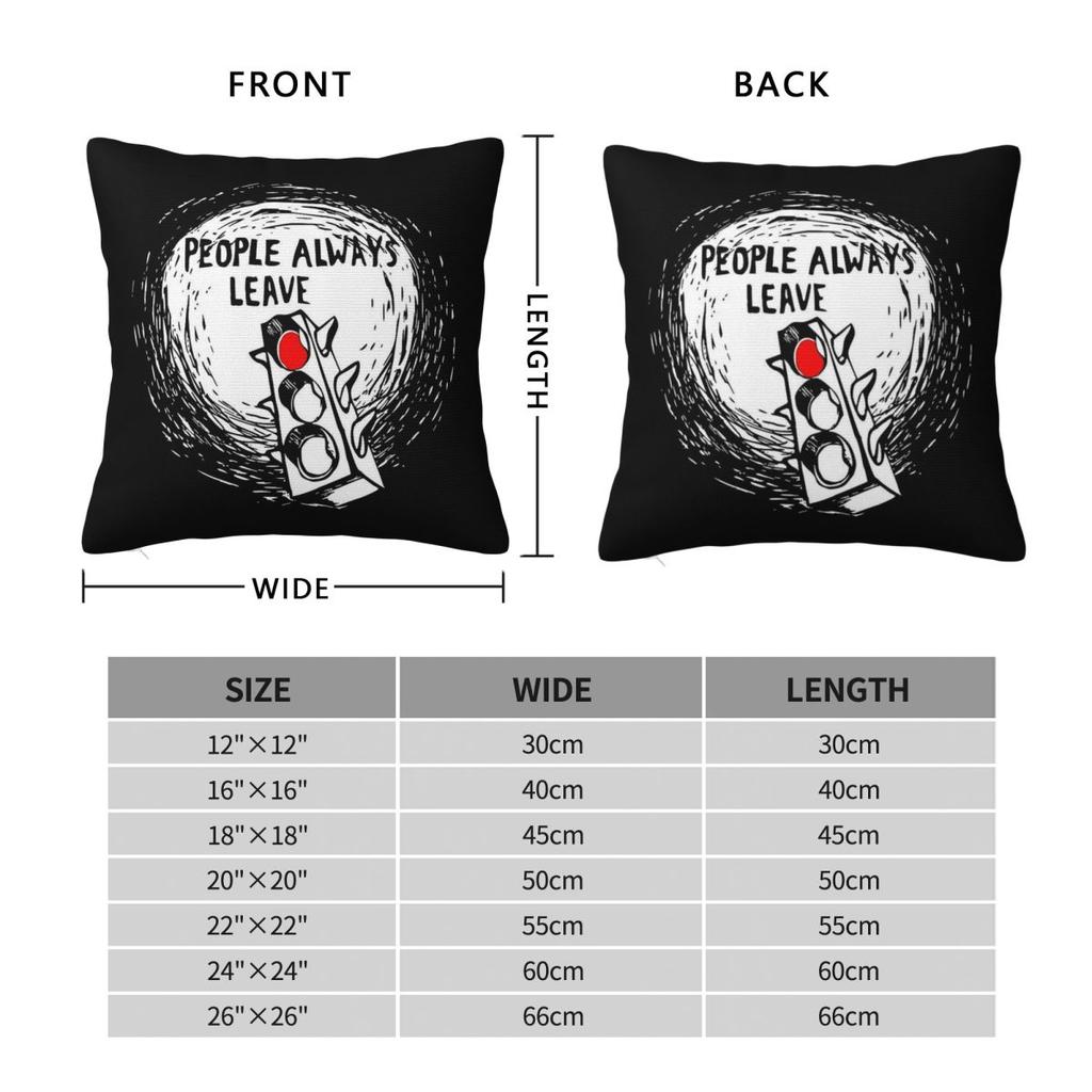 One Tree Hill People Always Leave Square Pillowcase Polyester Linen Velvet Pattern Decorative Throw Pillow Sofa Cushion Cover